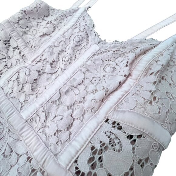 Express Y2K Dress Sz 0 Pink Eyelet Corset Sleeveless Satin Barbie Cottage Fairy - Picture 3 of 13